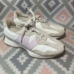 Stylish Women's White and Cream Sneakers